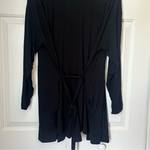 Gap Maternity Black Pajama Set Cami Robe Pants Size Large Modal Soft - Picture 6 of 11